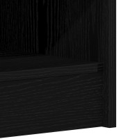 Produktbild för Skoskåp med hylla Svart Ek 32 x 35 x 90 cm Konstruerat trä