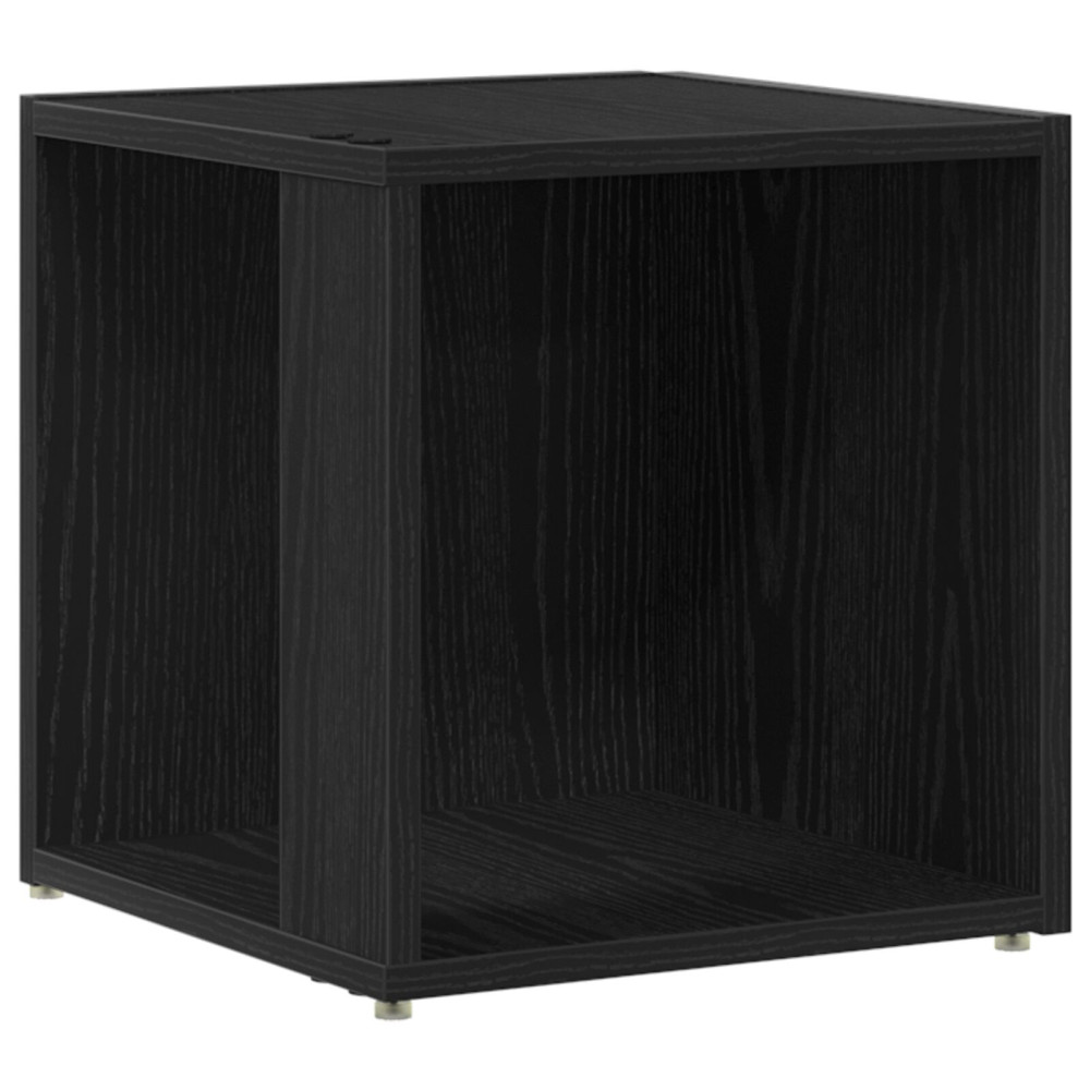 Produktbild för Hörnhyllor Svart Ek 33 x 33 x 34,5 cm Konstruerat trä