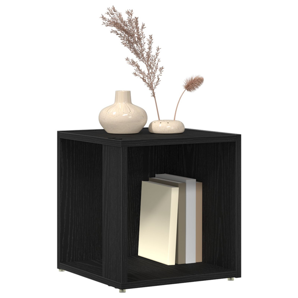 Produktbild för Hörnhyllor Svart Ek 33 x 33 x 34,5 cm Konstruerat trä