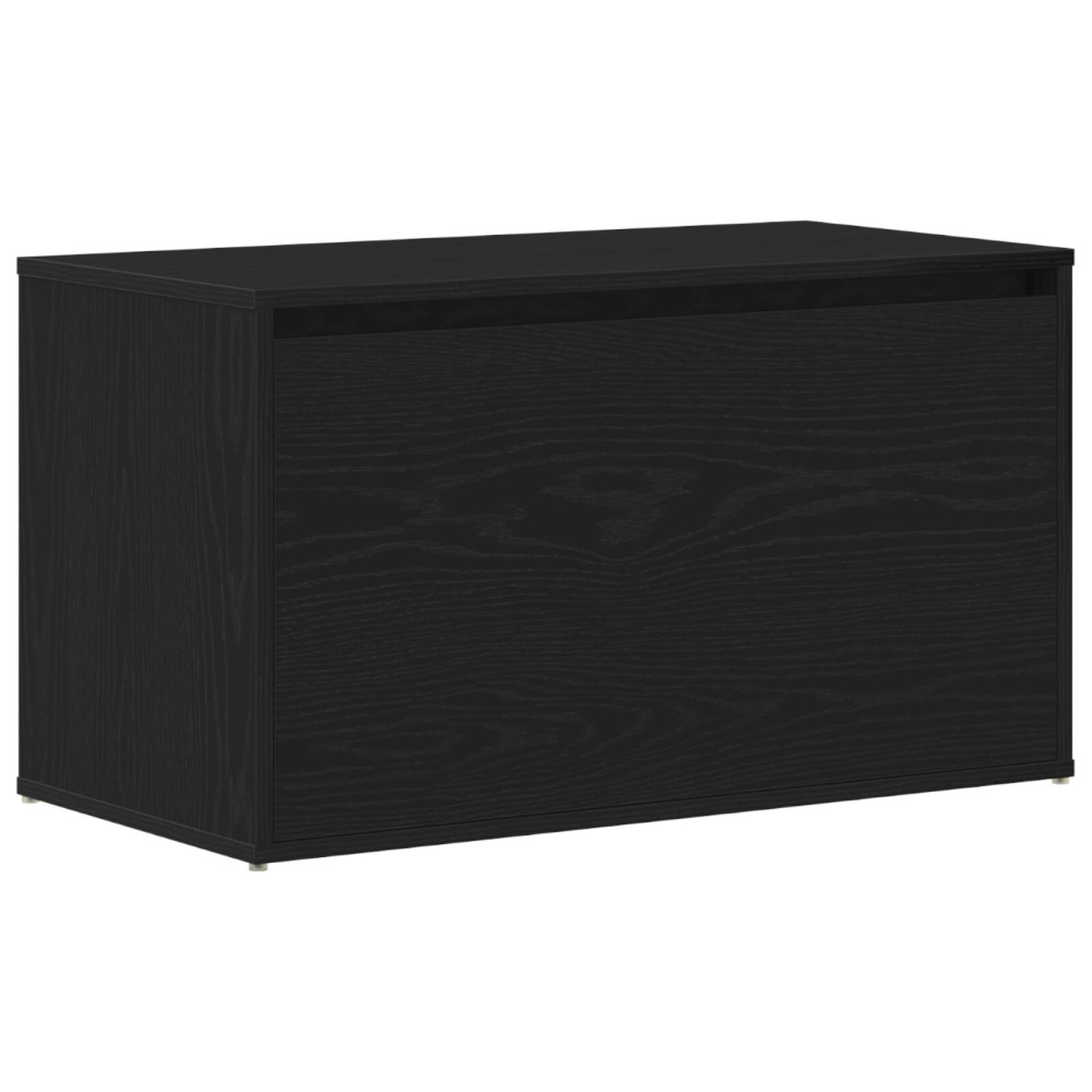 Produktbild för Hallbänk med låda Svart Ek 80 x 40 x 45 cm Konstruerat trä