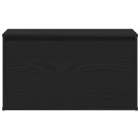 Produktbild för Hallbänk med låda Svart Ek 80 x 40 x 45 cm Konstruerat trä