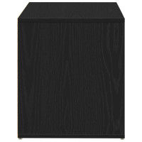 Produktbild för Hallbänk med låda Svart Ek 80 x 40 x 45 cm Konstruerat trä