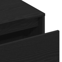 Produktbild för Hallbänk med låda Svart Ek 80 x 40 x 45 cm Konstruerat trä