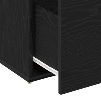 Produktbild för Hallbänk med låda Svart Ek 80 x 40 x 45 cm Konstruerat trä