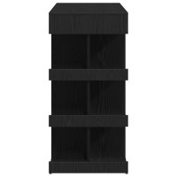 Produktbild för Barbord med hylla Svart Ek 100 x 48 x 101,5 cm Konstruerat trä