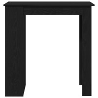 Produktbild för Barbord med hylla Svart Ek 102 x 50 x 103,5 cm Konstruerat trä