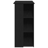 Produktbild för Barbord med hylla Svart Ek 102 x 50 x 103,5 cm Konstruerat trä
