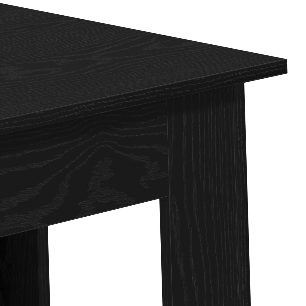 Produktbild för Barbord med hylla Svart Ek 102 x 50 x 103,5 cm Konstruerat trä