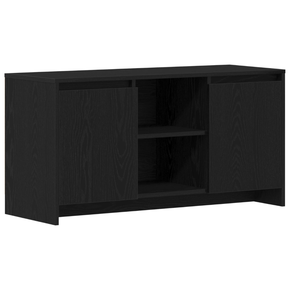 Produktbild för TV-skåp Svart Ek 102 x 37,5 x 52,5 cm Konstruerat trä