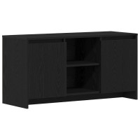 Produktbild för TV-skåp Svart Ek 102 x 37,5 x 52,5 cm Konstruerat trä