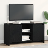 Produktbild för TV-skåp Svart Ek 102 x 37,5 x 52,5 cm Konstruerat trä