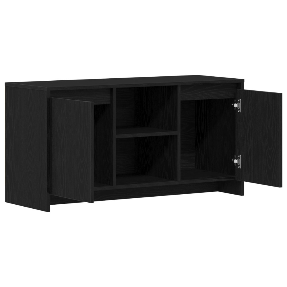 Produktbild för TV-skåp Svart Ek 102 x 37,5 x 52,5 cm Konstruerat trä