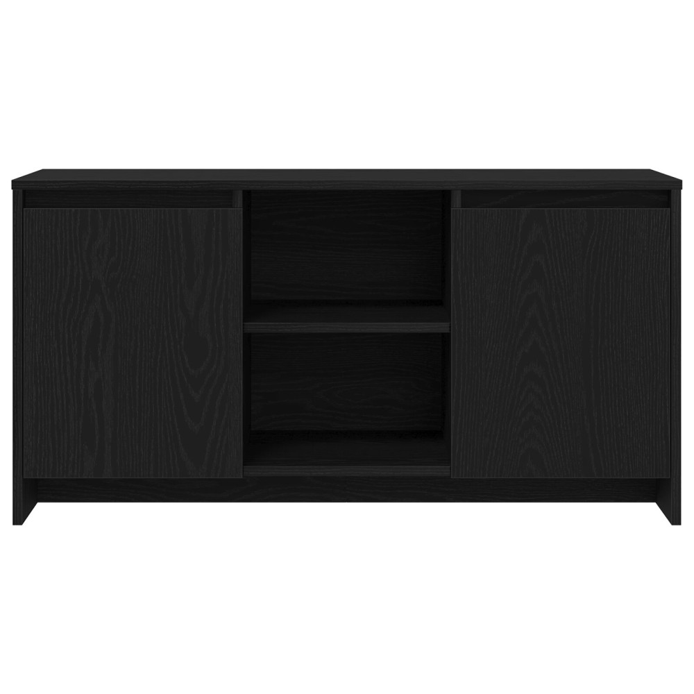 Produktbild för TV-skåp Svart Ek 102 x 37,5 x 52,5 cm Konstruerat trä