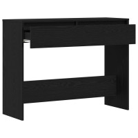 Produktbild för Konsolbord Svart Ek 100 x 35 x 76,5 cm Konstruerat trä