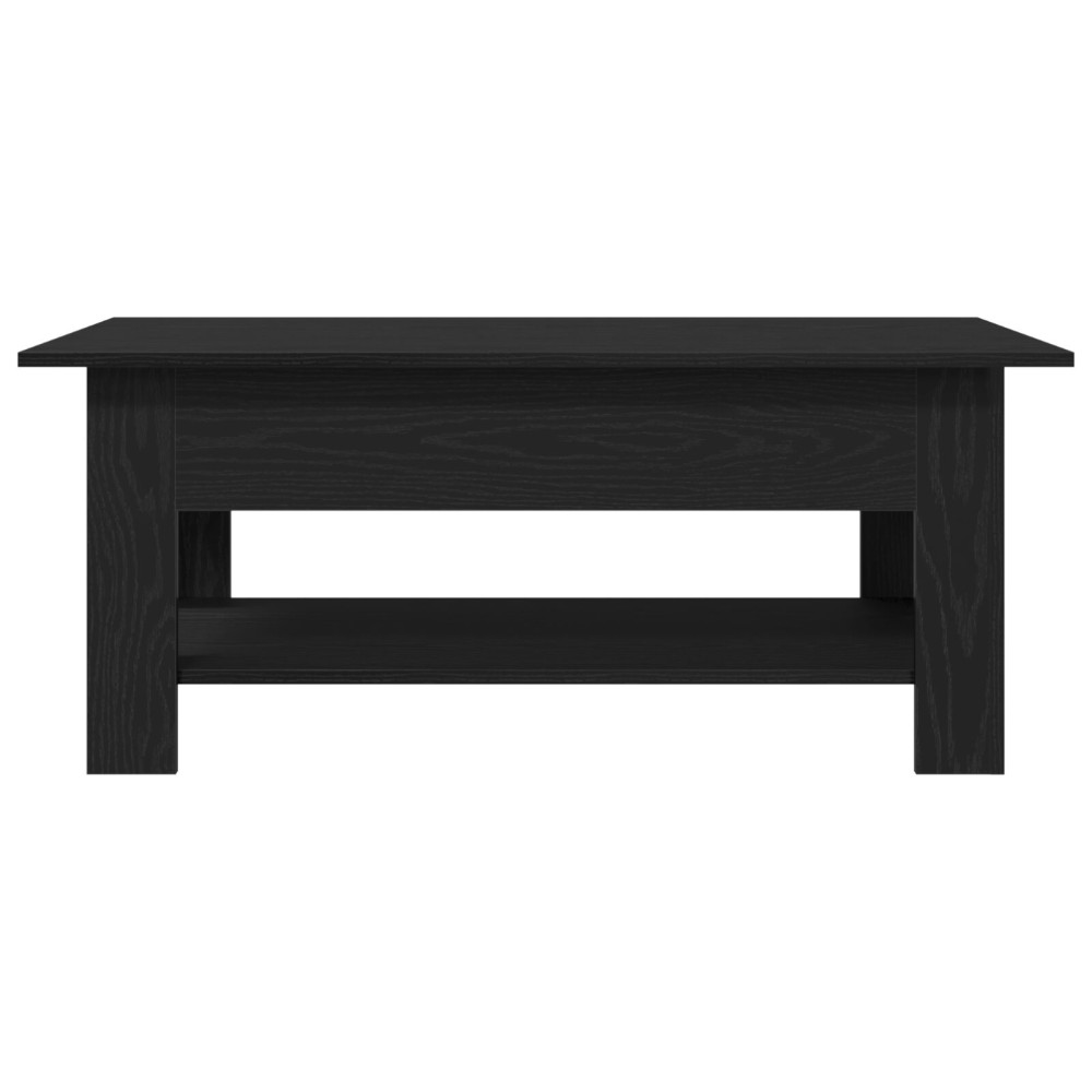 Produktbild för Kaffeebord Svart Ek 102 x 55 x 42 cm Konstruerat trä