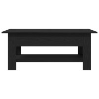 Produktbild för Kaffeebord Svart Ek 102 x 55 x 42 cm Konstruerat trä