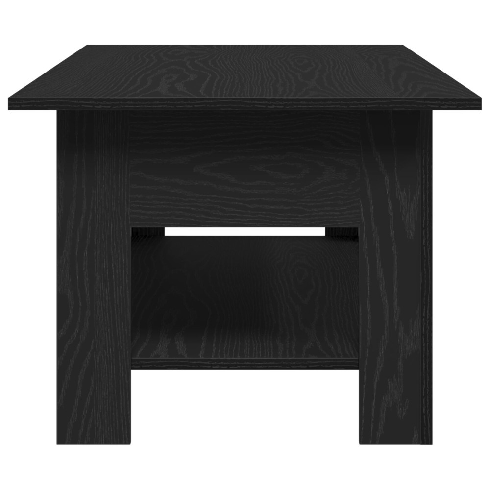 Produktbild för Kaffeebord Svart Ek 102 x 55 x 42 cm Konstruerat trä