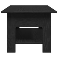 Produktbild för Kaffeebord Svart Ek 102 x 55 x 42 cm Konstruerat trä