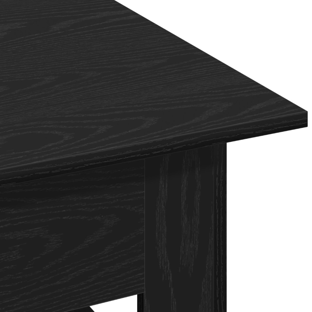 Produktbild för Kaffeebord Svart Ek 102 x 55 x 42 cm Konstruerat trä