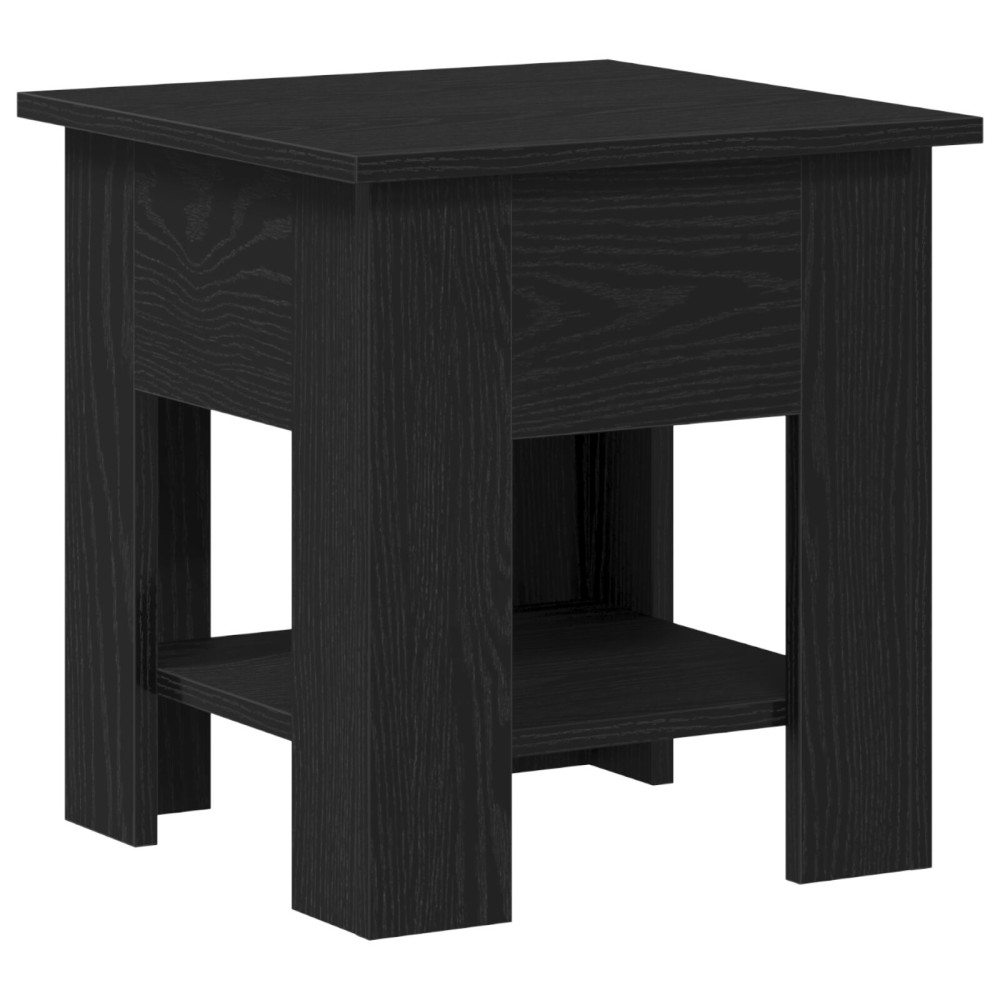 Produktbild för Kaffeebord Svart Ek 40 x 40 x 42 cm Konstruerat trä