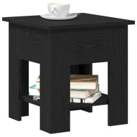 Produktbild för Kaffeebord Svart Ek 40 x 40 x 42 cm Konstruerat trä