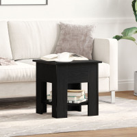 Produktbild för Kaffeebord Svart Ek 40 x 40 x 42 cm Konstruerat trä