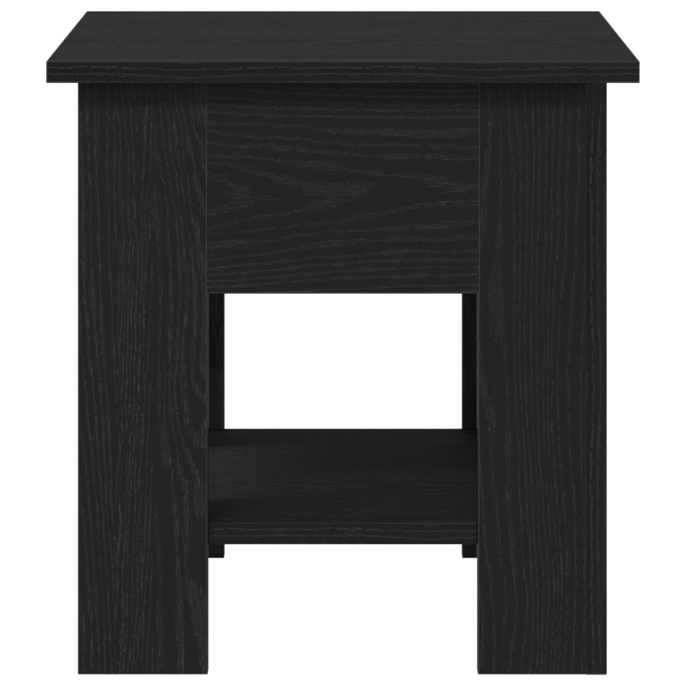 Produktbild för Kaffeebord Svart Ek 40 x 40 x 42 cm Konstruerat trä