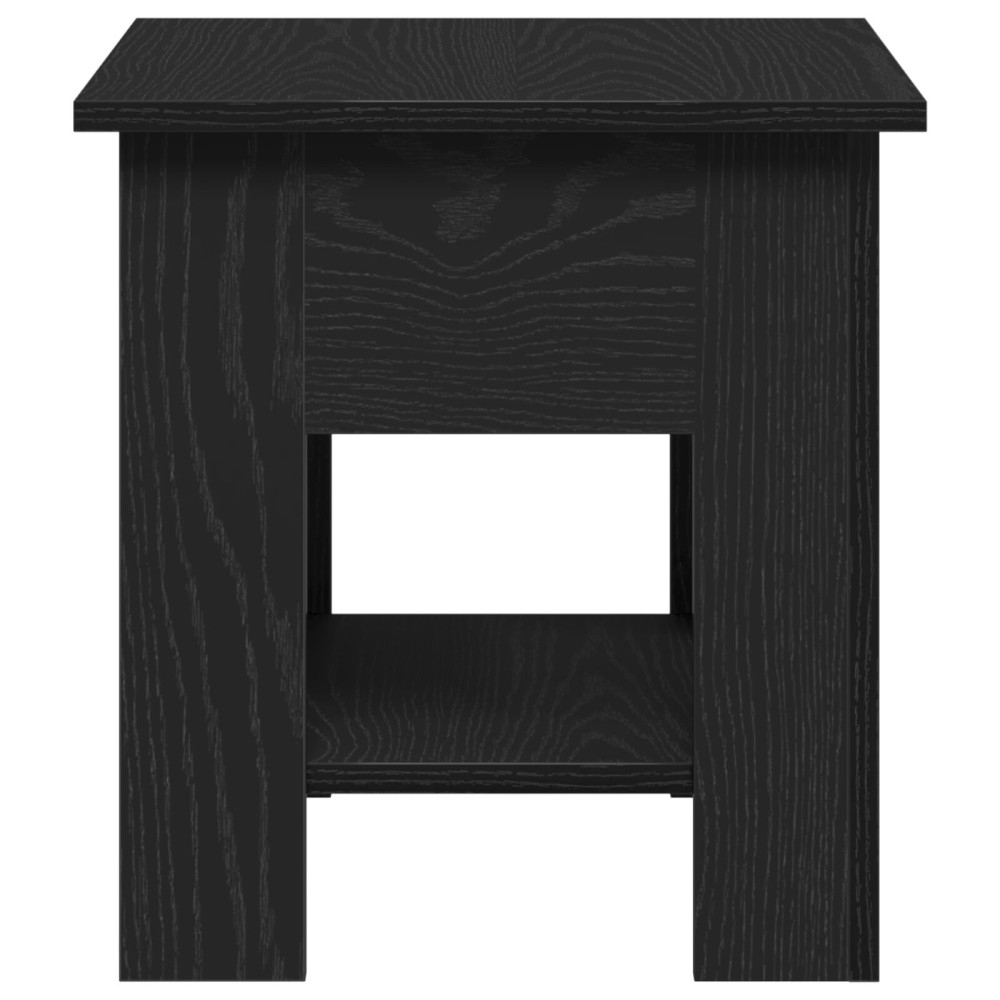 Produktbild för Kaffeebord Svart Ek 40 x 40 x 42 cm Konstruerat trä