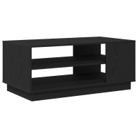 Produktbild för Kaffeebord Svart Ek 102 x 55 x 43 cm Konstruerat trä