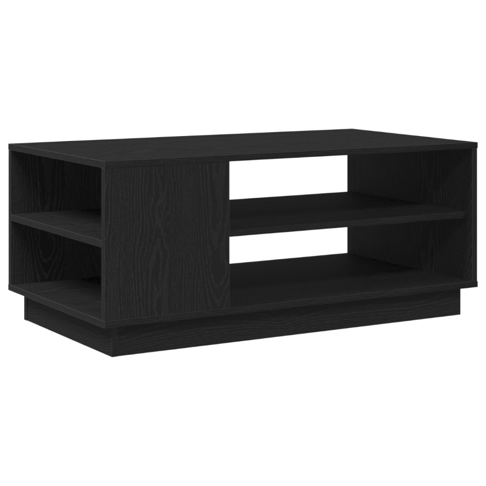 Produktbild för Kaffeebord Svart Ek 102 x 55 x 43 cm Konstruerat trä