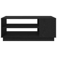 Produktbild för Kaffeebord Svart Ek 102 x 55 x 43 cm Konstruerat trä