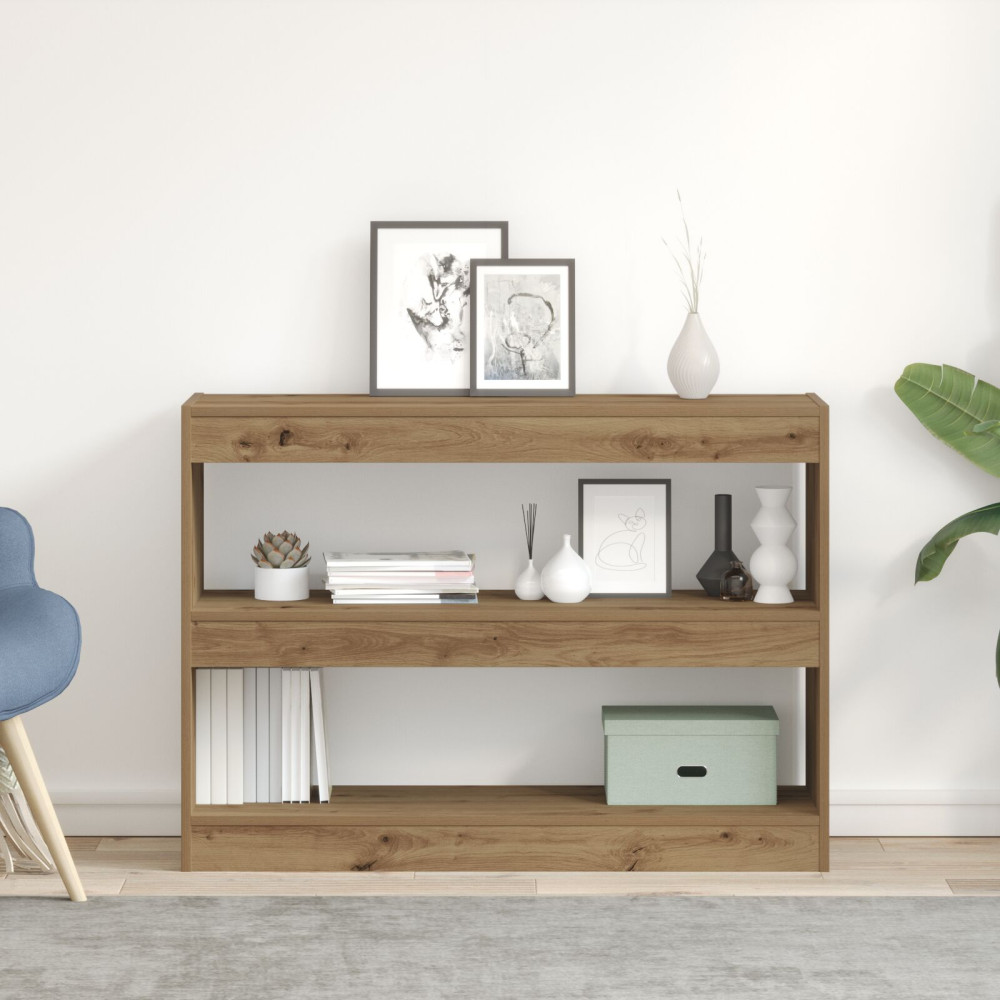 Produktbild för Bokhylla artisan ek 100 x 30 x 72 cm Konstruerat trä