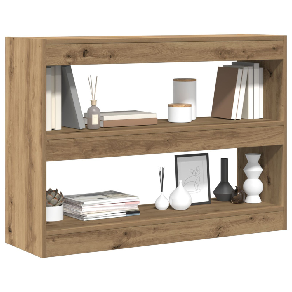 Produktbild för Bokhylla artisan ek 100 x 30 x 72 cm Konstruerat trä