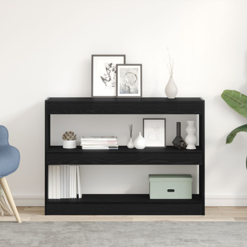 vidaXL Bokhylla Svart Ek 100 x 30 x 72 cm Konstruerat trä