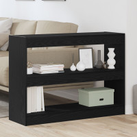 Produktbild för Bokhylla Svart Ek 100 x 30 x 72 cm Konstruerat trä