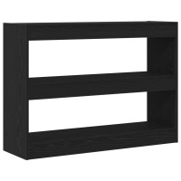 Produktbild för Bokhylla Svart Ek 100 x 30 x 72 cm Konstruerat trä