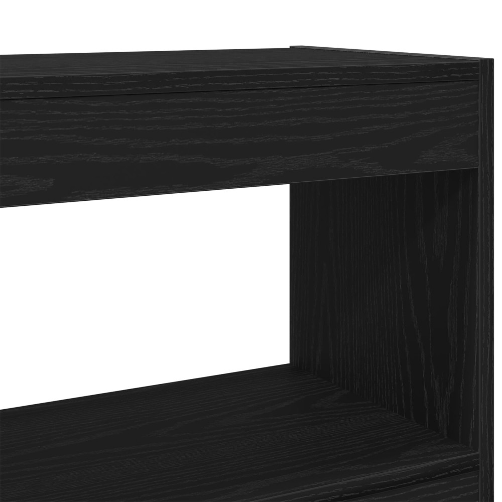 Produktbild för Bokhylla Svart Ek 100 x 30 x 72 cm Konstruerat trä