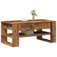 Produktbild för Kaffeebord Gammalt trä 102 x 55 x 45 cm Konstruerat trä