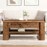 Produktbild för Kaffeebord Gammalt trä 102 x 55 x 45 cm Konstruerat trä