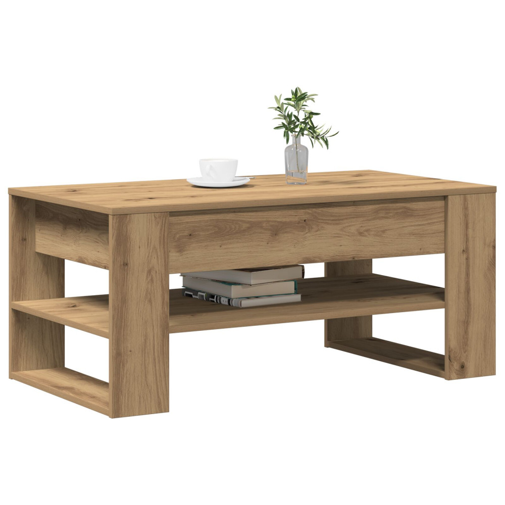 Produktbild för Kaffeebord Artisan Ek 102 x 55 x 45 cm Konstruerat trä