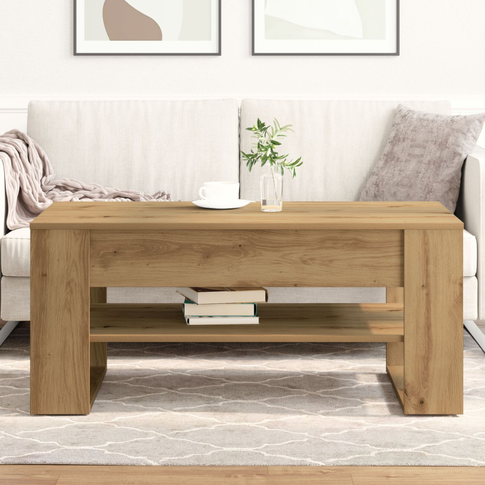 Produktbild för Kaffeebord Artisan Ek 102 x 55 x 45 cm Konstruerat trä
