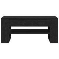 Produktbild för Kaffeebord Svart Ek 102 x 55 x 45 cm Konstruerat trä