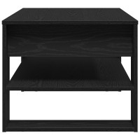 Produktbild för Kaffeebord Svart Ek 102 x 55 x 45 cm Konstruerat trä