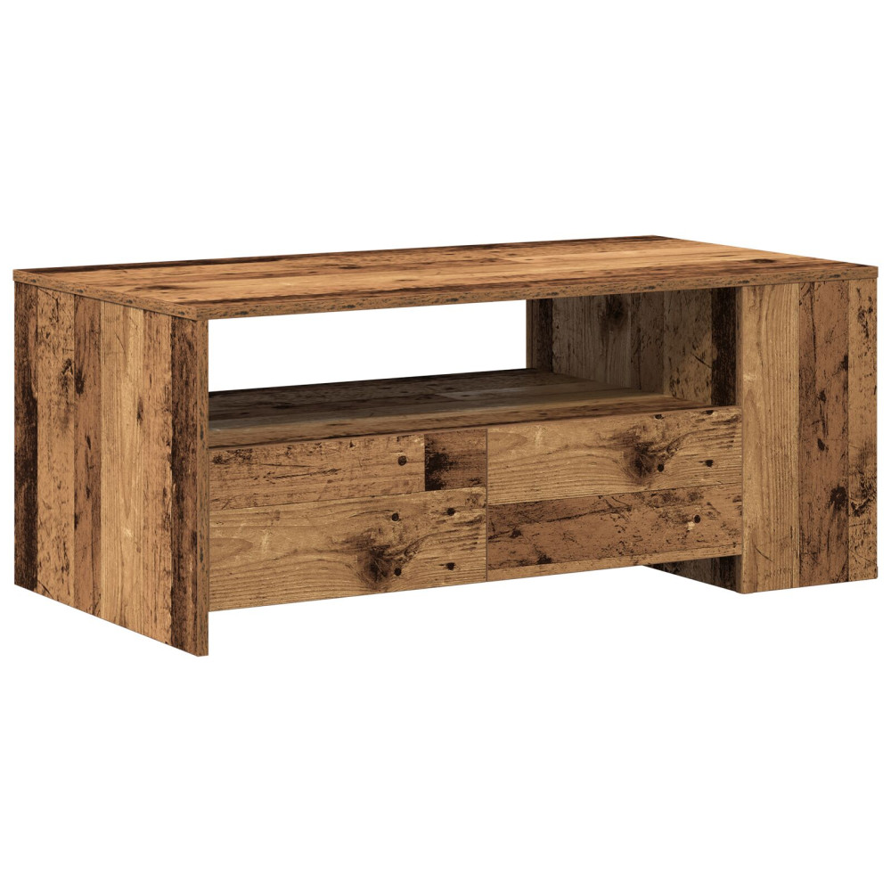 Produktbild för Kaffeebord Gammalt trä 102 x 55 x 43,5 cm Konstruerat trä