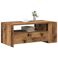 Produktbild för Kaffeebord Gammalt trä 102 x 55 x 43,5 cm Konstruerat trä