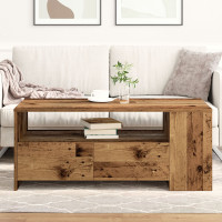 Produktbild för Kaffeebord Gammalt trä 102 x 55 x 43,5 cm Konstruerat trä