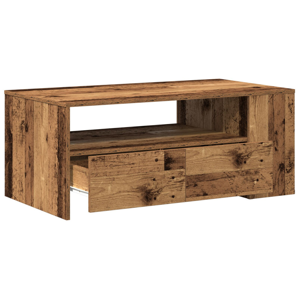 Produktbild för Kaffeebord Gammalt trä 102 x 55 x 43,5 cm Konstruerat trä