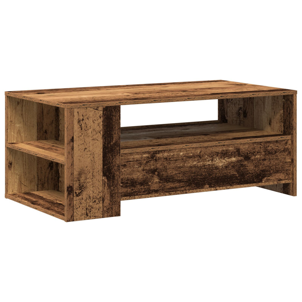 Produktbild för Kaffeebord Gammalt trä 102 x 55 x 43,5 cm Konstruerat trä