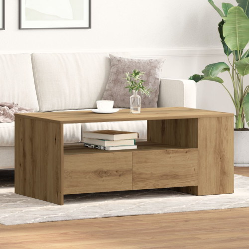 vidaXL Kaffeebord Artisan Ek 102 x 55 x 43,5 cm Konstruerat trä