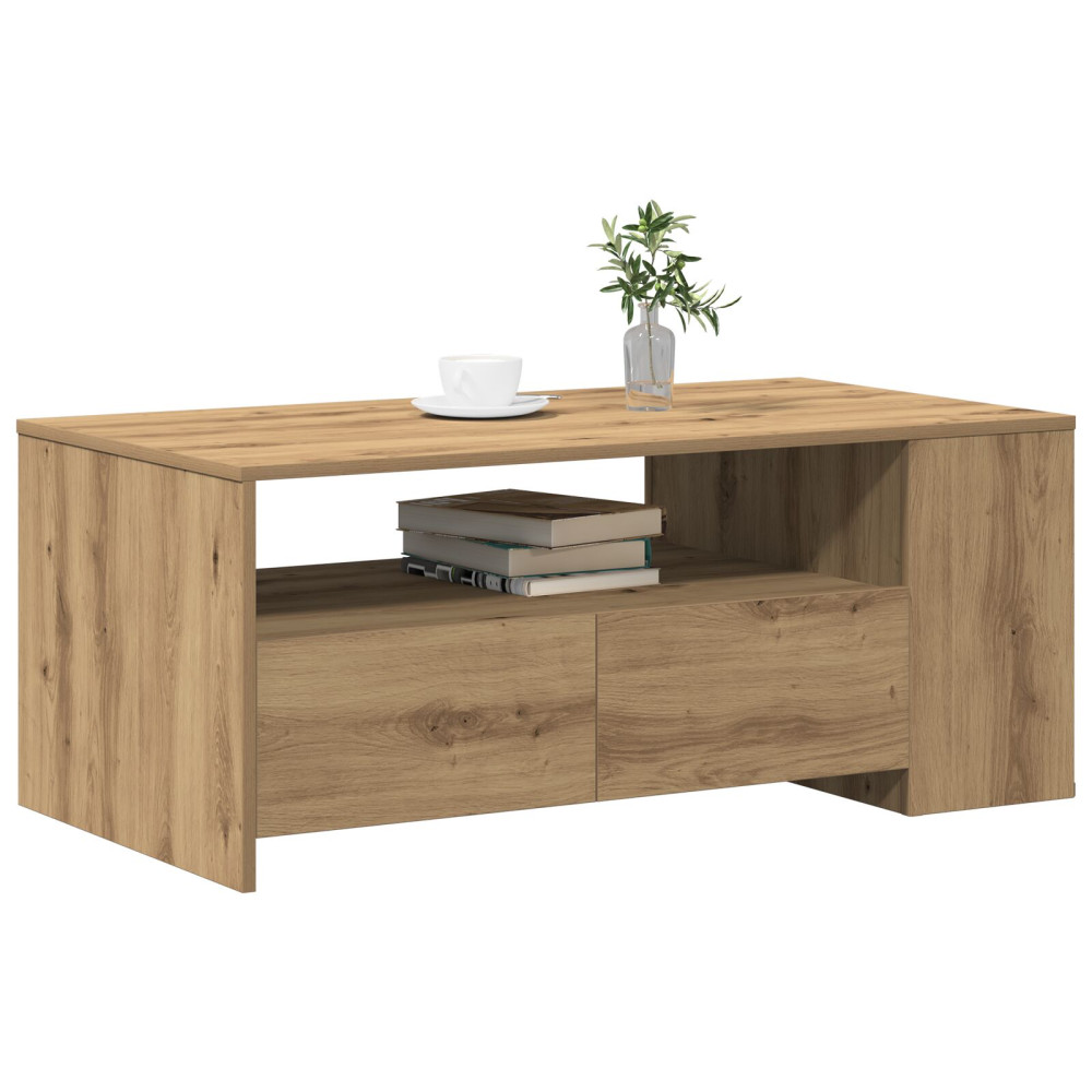Produktbild för Kaffeebord Artisan Ek 102 x 55 x 43,5 cm Konstruerat trä